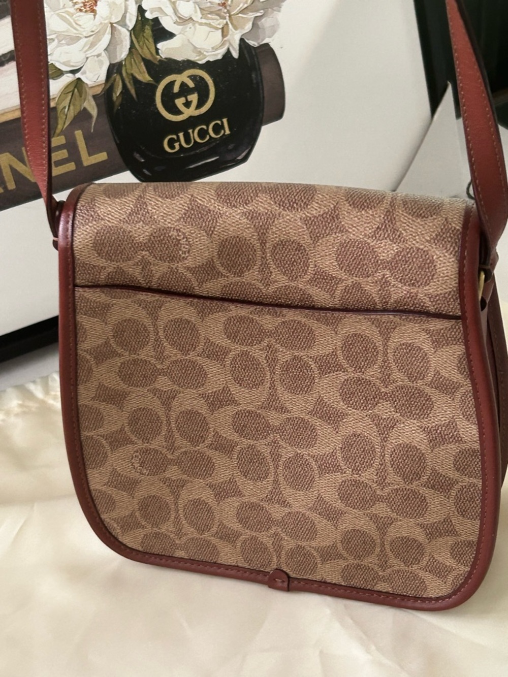 Vintage Coach Willow Court Bag Turnlock Flap bag Signature crossbody - Picture 7 of 13
